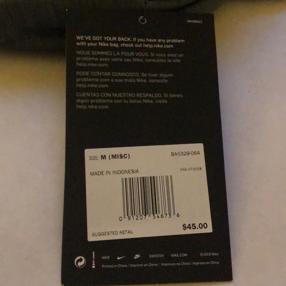 NWT Nike Brasilia Backpack Grey & Black - Picture 5 of 6